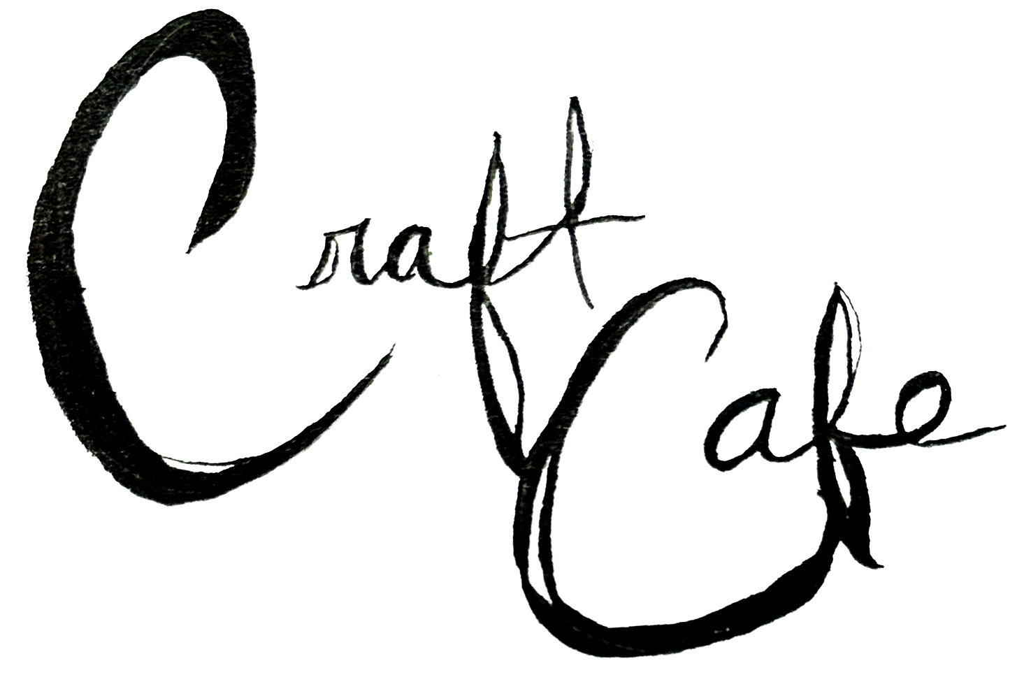 Craft Cafe logo: hand-drawn black ink text